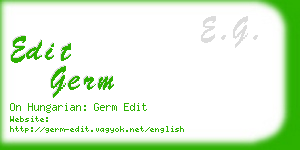 edit germ business card